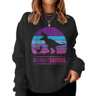 Mother's Day Son Mum Dinosaur Mummy Saurus Vintage Women Sweatshirt - Monsterry UK