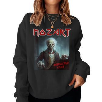 Mozart Heavy-Metal Vintage Sarcastic Music Women Sweatshirt - Monsterry AU