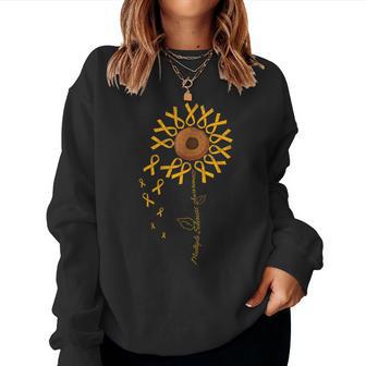Multiple Sclerosis Awareness Sunflower Ribbon Ms Awareness Women Sweatshirt - Thegiftio UK