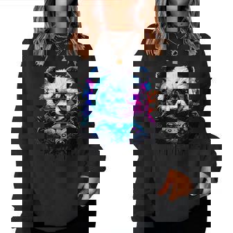Musique Gaming Panda Women Sweatshirt - Cadeauxyz