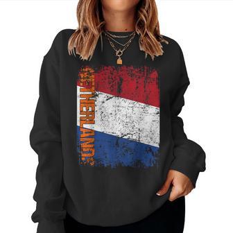 Netherlands Orange Flag Women's Children's Sweatshirt Frauen - Seseable