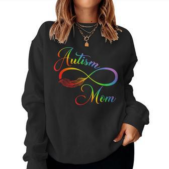 Neurodiversity Symbol Rainbow Autism Mom Autism Infinity Women Sweatshirt - Monsterry CA