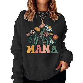 New Mama Wildflower First Birthday & Baby Shower Women Sweatshirt - Monsterry