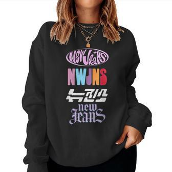 Newjeans New Jeans Nwjns Kpop Logos Women Women Sweatshirt - Seseable