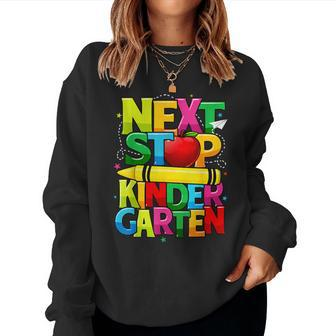 Next Stop Kindergarten Preschool Graduation 2023 Boys Girls Women Sweatshirt - Monsterry