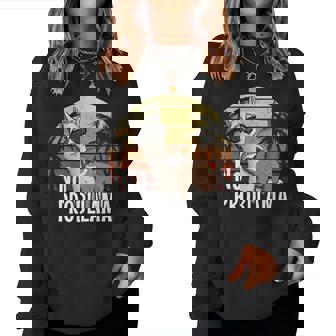 No Probllama Palmeras Retro Pereza En La Llama Hipster Sudadera Sudadera Mujer - Regaloses
