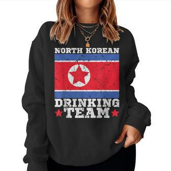 North Korean Drinking Team North Korea Flag Beer Women Sweatshirt - Monsterry DE