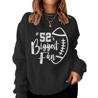 Nummer 52'S Größte Fan Fußball Spieler Mama Papa Familie Sweatshirt Frauen - Geschenkecke