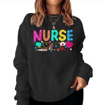 Nurse's Day Nurse Life Happy National Nurses Week 2024 Women Women Sweatshirt | Mazezy