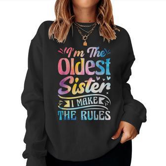 Oldest Sister I Make The Rules Matching Sister Women Sweatshirt - Thegiftio UK