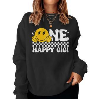 One Happy Dude Gigi Groovy 1St Birthday Family Matching Women Sweatshirt - Monsterry AU
