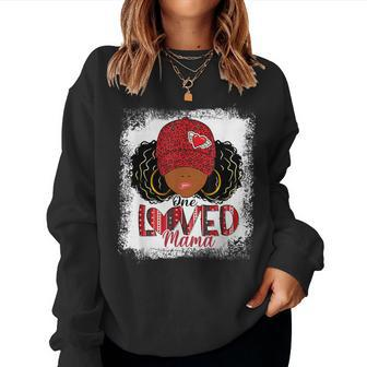 One Loved Mama Black Mom African American Valentines Day Women Sweatshirt - Monsterry UK