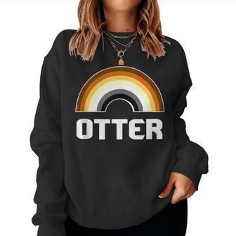 Otter Rainbow Gay Bear Lgbt Gay Pride Bear Wolf Women Sweatshirt - Monsterry AU