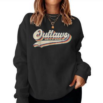 Outlaws Sports Name Vintage Retro For Boys Girls Women Sweatshirt - Thegiftio UK