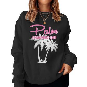 Palm Springs Retro Vintage California Palm Tree Women Sweatshirt - Monsterry AU