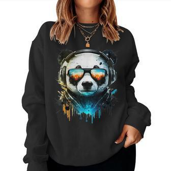 Panda Music Dj Controller Gaming Panda Women Sweatshirt - Thegiftio UK