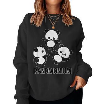 Pandamonium Panda Bear Pun Women Sweatshirt - Monsterry DE