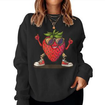 Partying Strawberry Costume For Boys And Girls Women Sweatshirt - Seseable