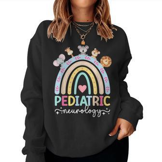 Pediatric Neurology Rainbow Peds Neurology Pediatric Neuro Women Sweatshirt - Thegiftio UK