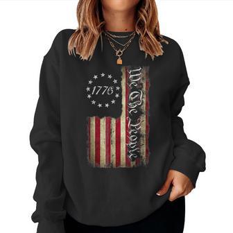 We The People 1776 American Flag 4Th Of July Women Women Sweatshirt - Thegiftio UK