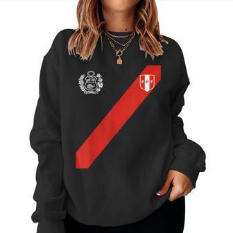 Peru Peruvian Escudo Coat Of Arms Soccer Women Sweatshirt - Monsterry