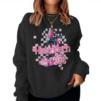 Pink Microscope Lab Week 2024 Histotech Lab Tech Women Sweatshirt - Monsterry DE