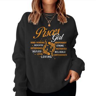 Pisces Girl Astrology Horoscope Zodiac Sign Birthday Women Sweatshirt - Seseable