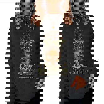 Praying Black Woman Afro Christian Sayings Prayer Warrior Women Sweatshirt | Seseable CA
