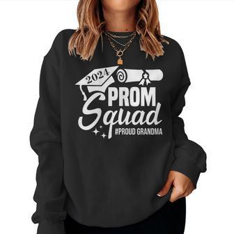 Prom Squad 2024 Proud Grandma Graduate Prom Class Of 2024 Women Sweatshirt - Monsterry DE