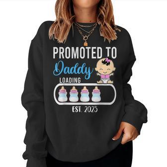 Promoted To Daddy 2025 Girl Gender Reveal Party Dad Father Women Sweatshirt - Monsterry DE