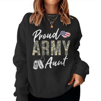 Proud Army Aunt Army Graduation Aunt Us Army Aunt Women Sweatshirt - Thegiftio UK