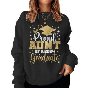 Proud Aunt Of A 2024 Graduate Class Senior Graduation Women Sweatshirt - Monsterry UK