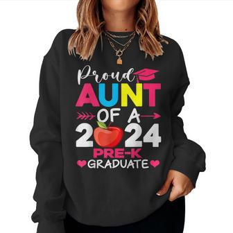 Proud Aunt Of A 2024 Pre K Graduate Graduation Women Sweatshirt - Seseable