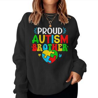 Proud Autism Brother Autism Awareness Autistic Sister Boys Women Sweatshirt - Monsterry