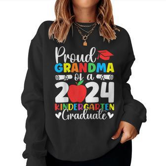 Proud Grandma Class Of 2024 Kindergarten Graduate Graduation Women Sweatshirt - Monsterry