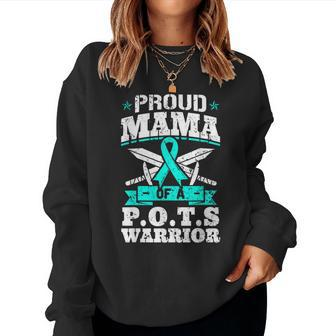 Proud Mama Of A Pots Warrior Orthostatic Awareness Mom Women Sweatshirt - Monsterry DE