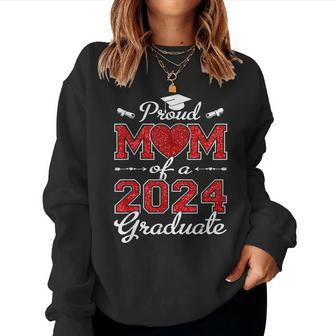 Proud Mom Of A Class Of 2024 Graduate For Senior 24 Women Sweatshirt | Mazezy AU