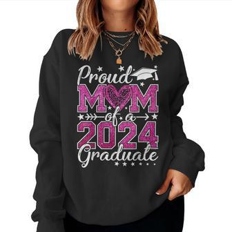 Proud Mom Of A Class Of 2024 Graduate 2024 Senior Mom 2024 Women Sweatshirt - Seseable