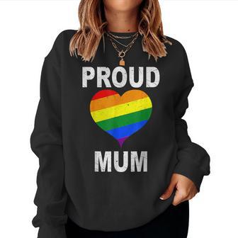 Proud Mum Lgbt Pride Month Rainbow Flag Women Sweatshirt - Thegiftio UK