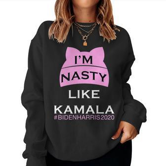 Proud Nasty Woman Kamala Feminist Hashtag Nasty Woman Women Sweatshirt - Monsterry