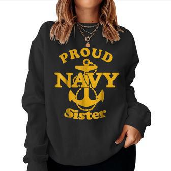 Proud Navy Sister Navy Sister Sister Women Sweatshirt - Monsterry