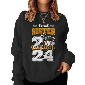 Proud Sister Of A 2024 Baseball Senior Graduation Sister Women Sweatshirt | Mazezy AU