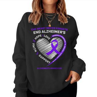 Purple End Alzheimers Awareness Frauen Männer Kinder Mama Papa Sweatshirt Frauen - Geschenkecke