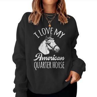 Quarter Horse Rodeo Barrel Racing Reining Horseback Women Sweatshirt - Monsterry AU