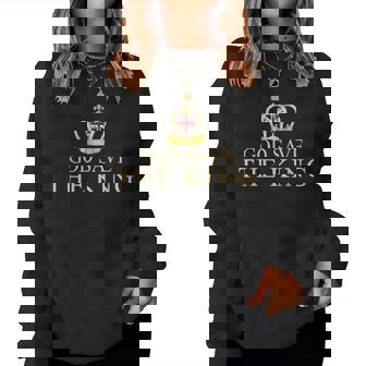 Queen British Crown God Save The King Women Sweatshirt - Thegiftio UK