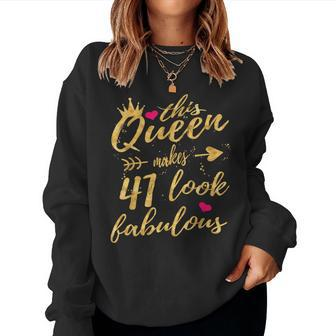 This Queen Makes 41 Look Fabulous 41St Birthday Women Women Sweatshirt - Monsterry CA