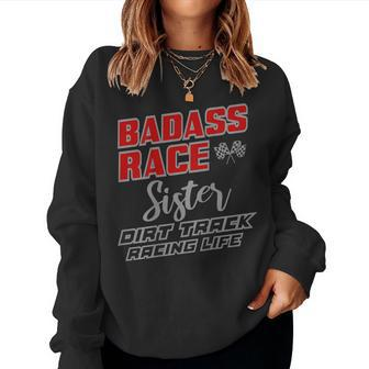 Race Sister Stock Car Dirt Track Racing Women Sweatshirt - Monsterry