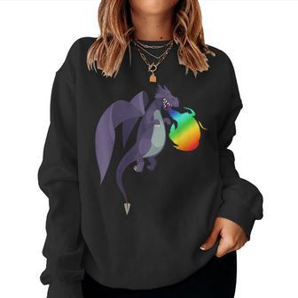 Rainbow Flag Dragon Women Sweatshirt - Thegiftio UK