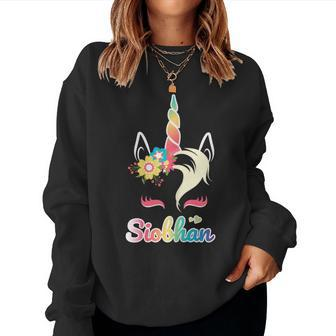 Rainbow Unicorn Siobhan Apparel Custom Name For Girls Women Sweatshirt - Seseable