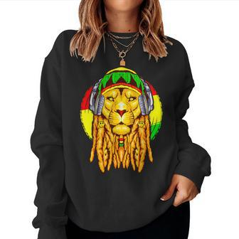 Rastafarian Lion Leo Horoscope Zodiac Sign Rasta Women Women Sweatshirt - Monsterry UK